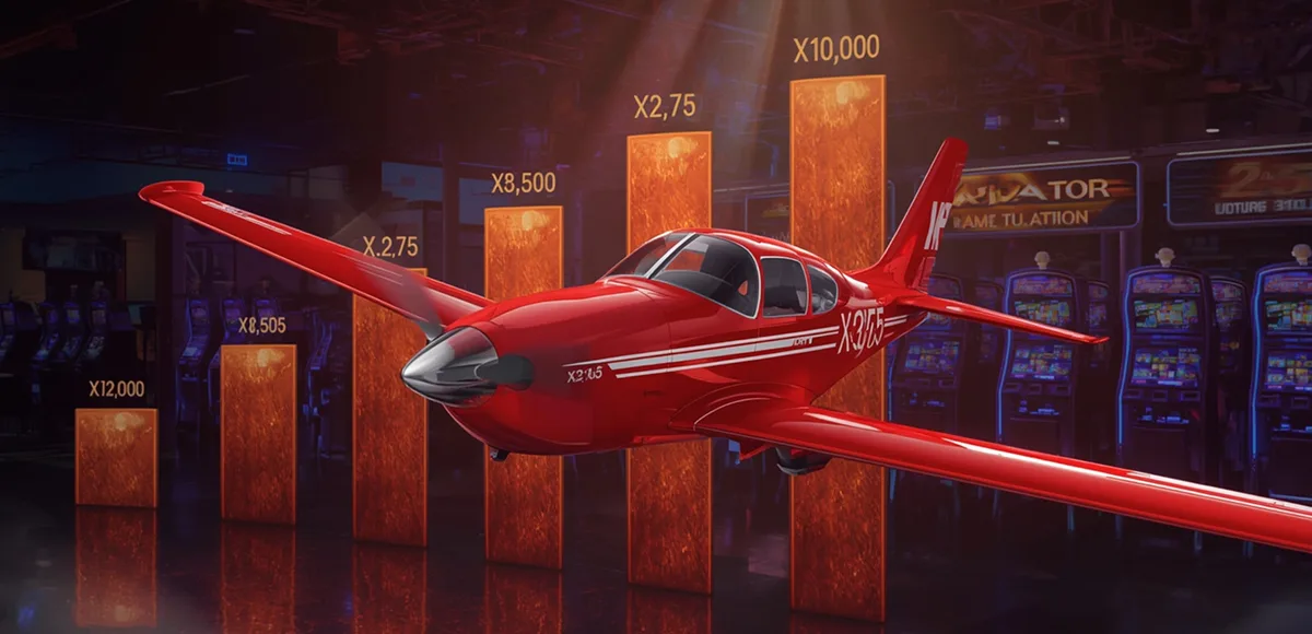 Aviator online plane flying over casino showing betting rewards